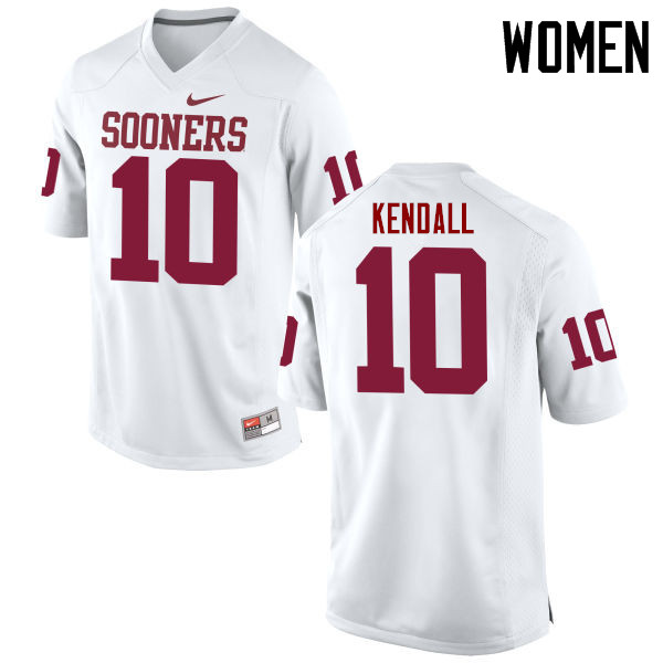 Women Oklahoma Sooners #10 Austin Kendall College Football Jerseys Game-White - Click Image to Close
